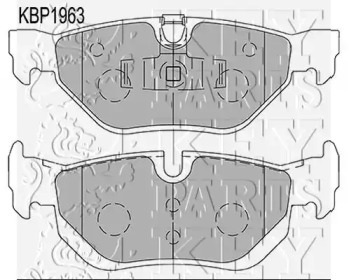 KEY PARTS kbp1963 -  Комплект тормозных колодок, дисковый тормоз